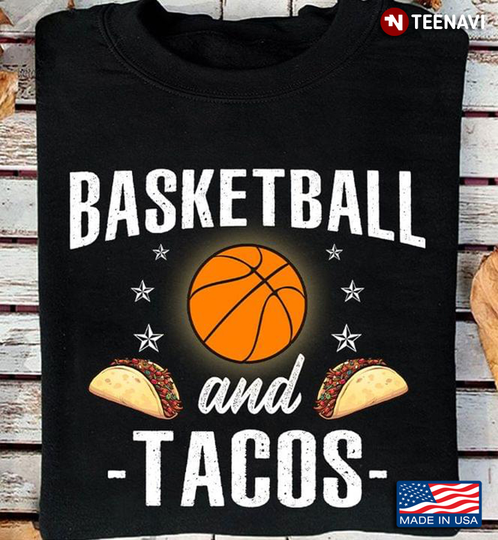 Basketball And Tacos Retro Sports Player Taco Fan