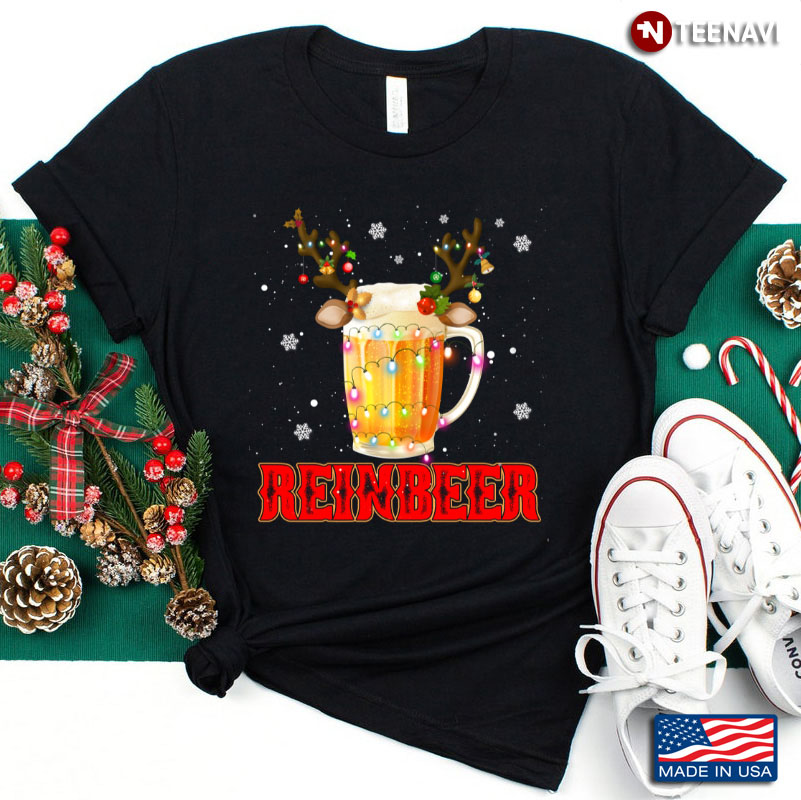 Reinbeer Reindeer Beer Snowflakes Christmas