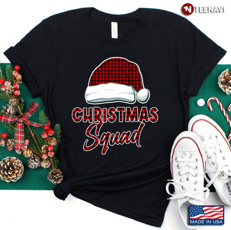 Christmas Squad Pajamas Matching Santa Claus Hat Xmas