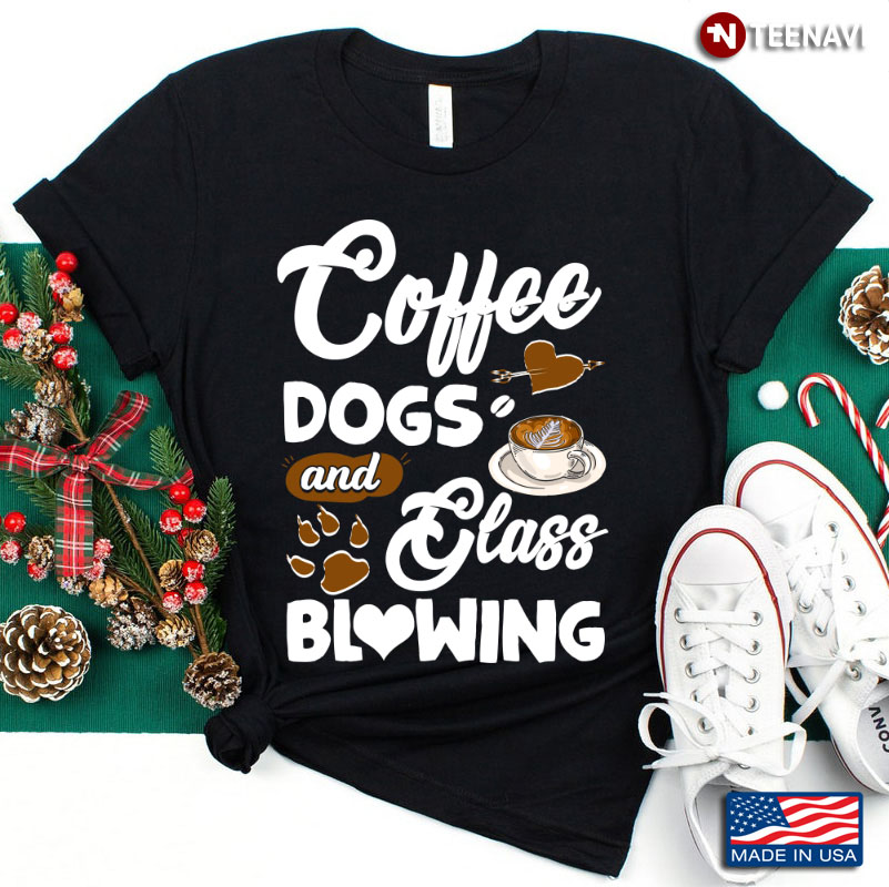 Coffee Dogs And Glass Of Blowing