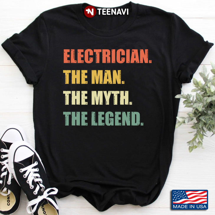 Vintage Electrician The Man Myth Legend Gift