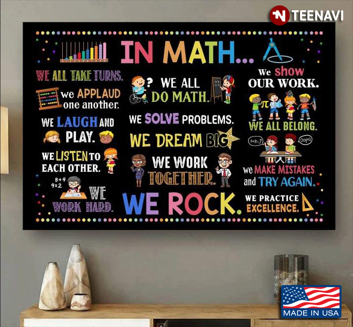 Colourful In Math We All Take Turns We Applaud One Another We All Do Math
