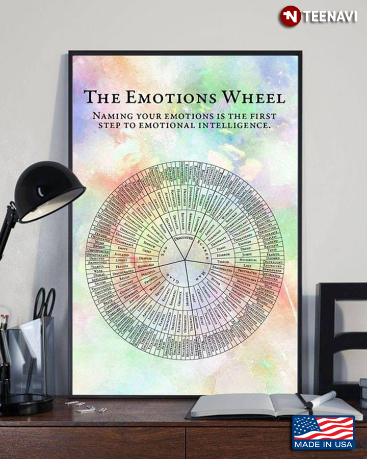 Watercolour The Emotions Wheel Naming Your Emotions Is The First Step To Emotinal Intelligence