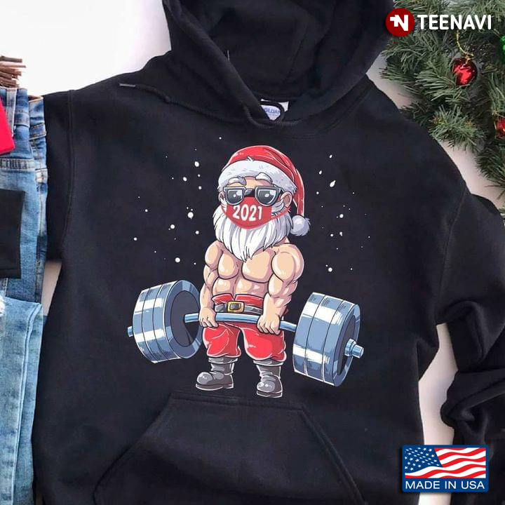 Funny Lifting Santa Claus for Weight Lifting Lover