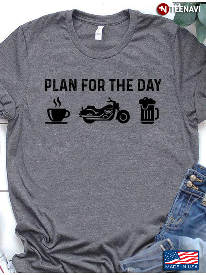 Plan for The Day Coffee Motorcycle and Beer Gift for Man