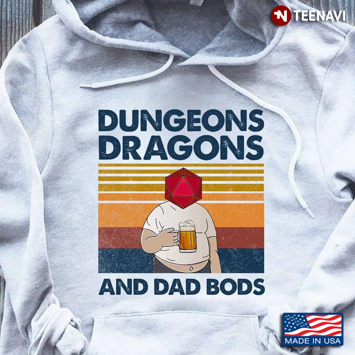Duneons Dragons and Bad Bods Vintage Funny for Man