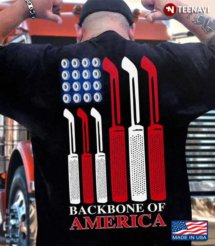 Trucker Backbone of America USA Flag for Truck Driver