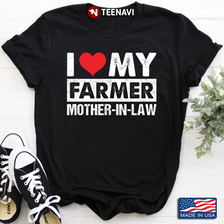 I Love My Farmer Mother-In-Law Red Heart Gift for Mom