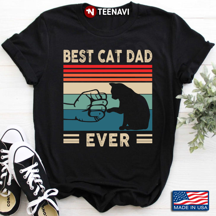 Vintage Best Cat Dad Ever for Cat Lover