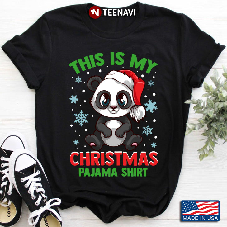 Funny Panda Santa This Is My Christmas Pajama