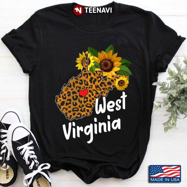 Sunflower West Virginia Floral State Map