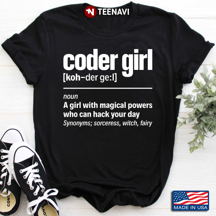 Coder Girl Noun Funny Gift For Coder