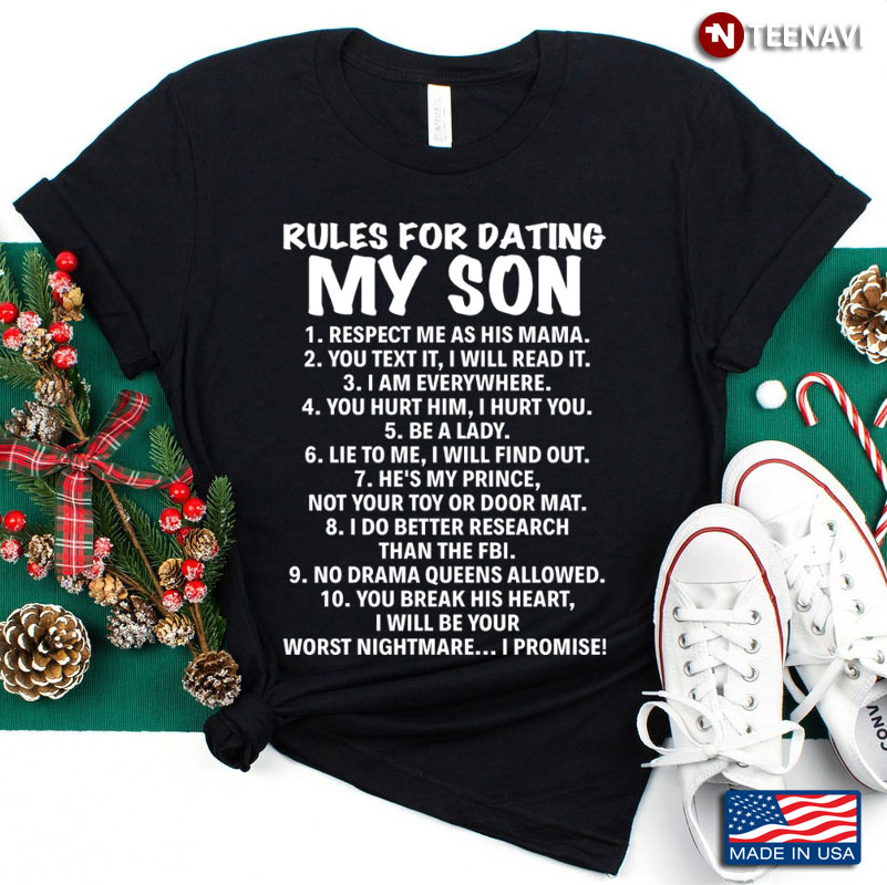 Rules For Dating My Son Gift For Holiday
