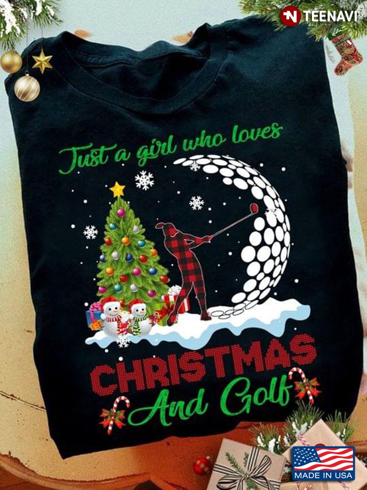 Just A Girl Who Loves Christmas And Golf