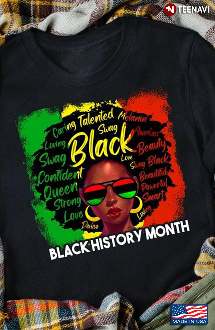 Black History Month Melanin Girl With Cool Glasses