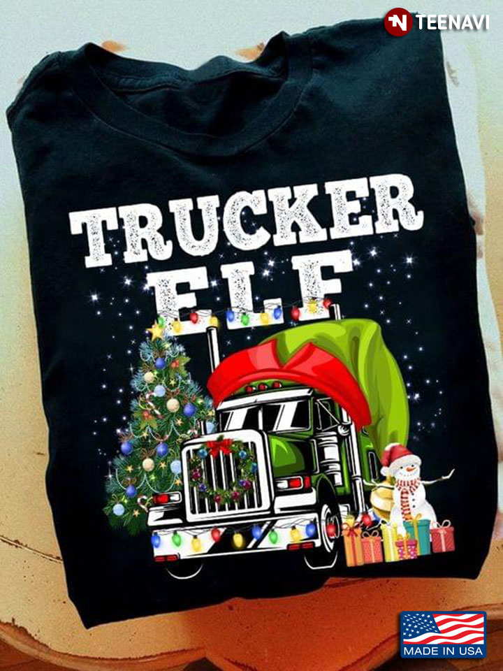 Trucker Elf Merry Christmas Gifts for Trucker