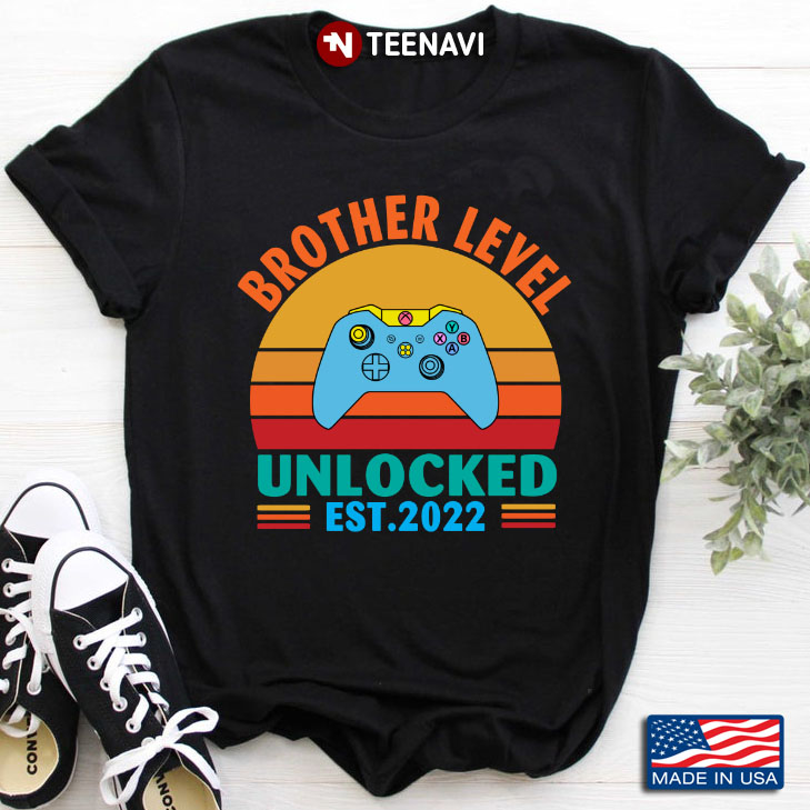 Vintage Video Games Brother Level Unlocked Est 2022