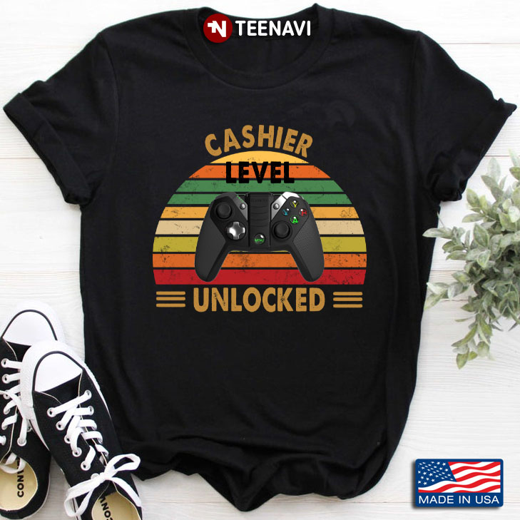 Vintage Video Games Cashier Level Unlocked Gifts for Cashier