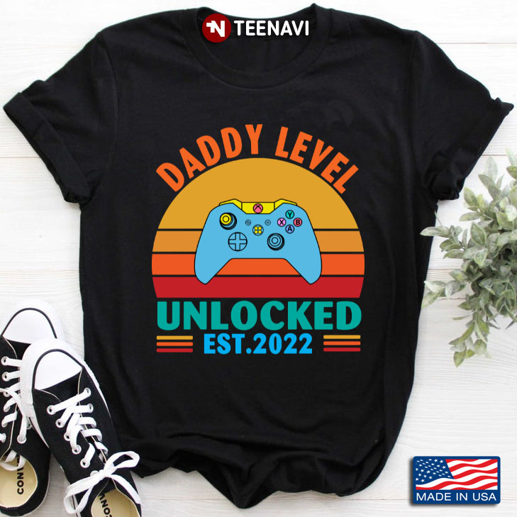 Vintage Video Games Daddy Level Unlocked Est 2022 for Father’s Day