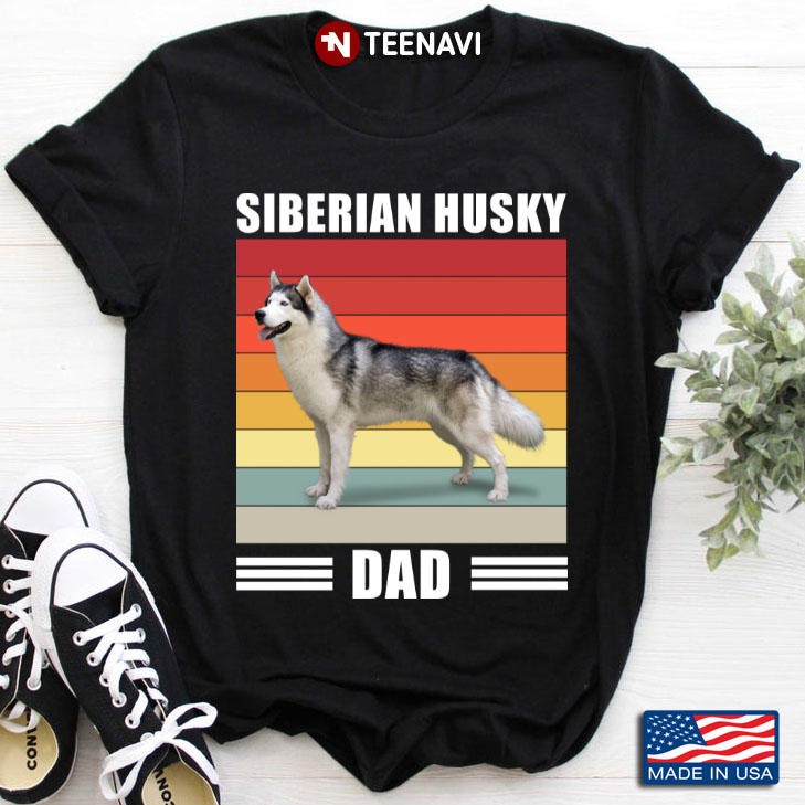 Vintage Siberian Husky Dad for Dog Lover
