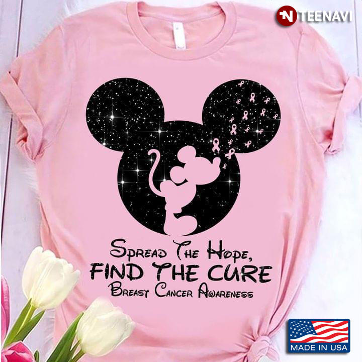 Mickey Mouse Spread The Hope Find The Cure Breast Cancer Awareness