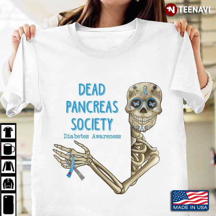Skeleton Sugar Skull Dead Pancreas Society Diabetes Awareness