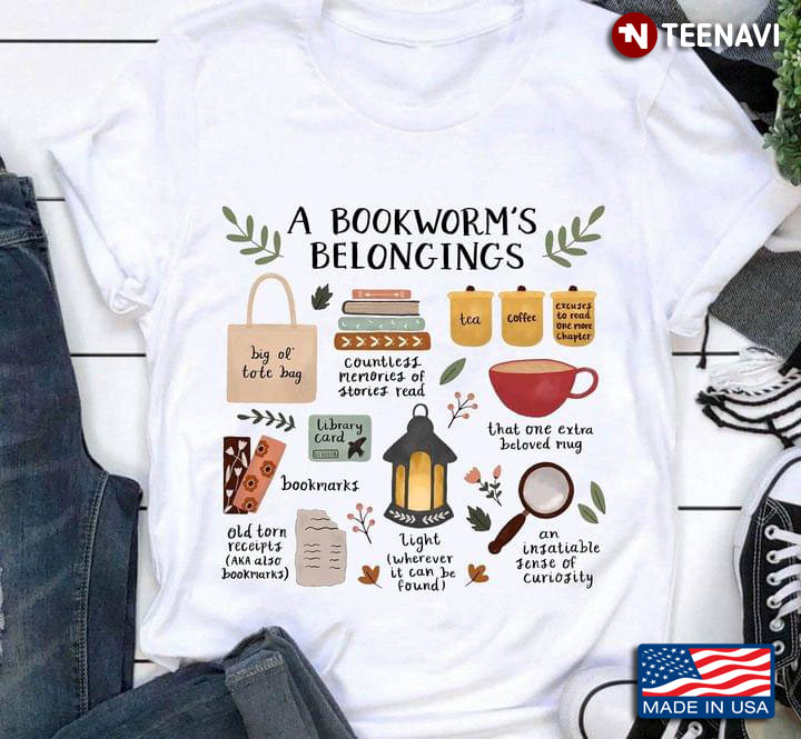 A Bookworm's Belongings Gifts for Book Lover