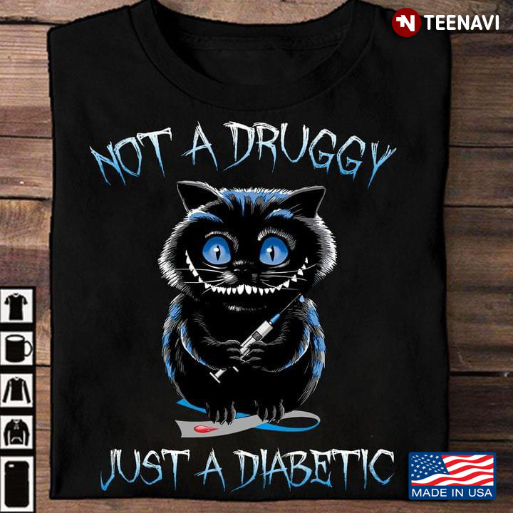 Black Cat Diabetes Awareness Not A Druggy Just A Diabetic