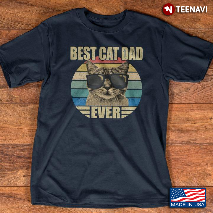 Vintage Best Cat Dad Ever for Cat Lover