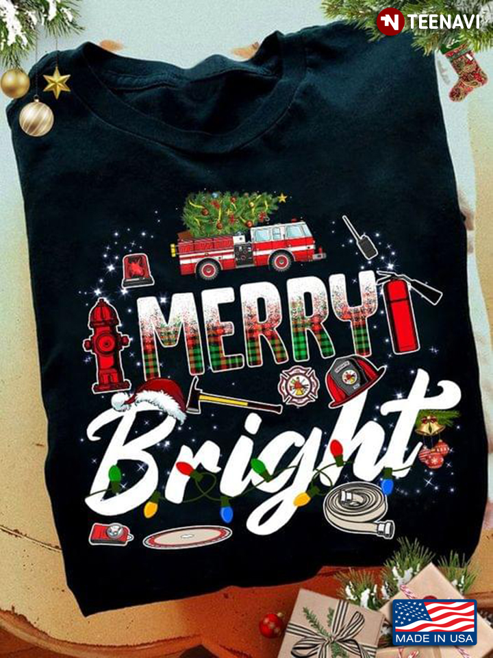 Merry Bright Firefighter for Christmas