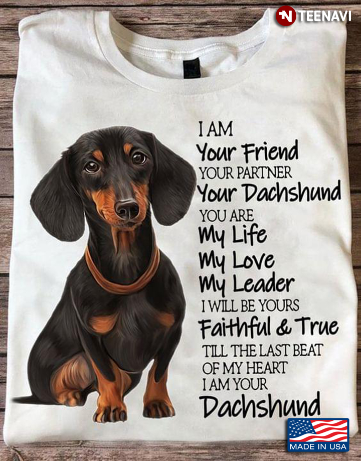 I Am Your Friend Your Partner Your Dachshund You Are My Life for Dog Lover