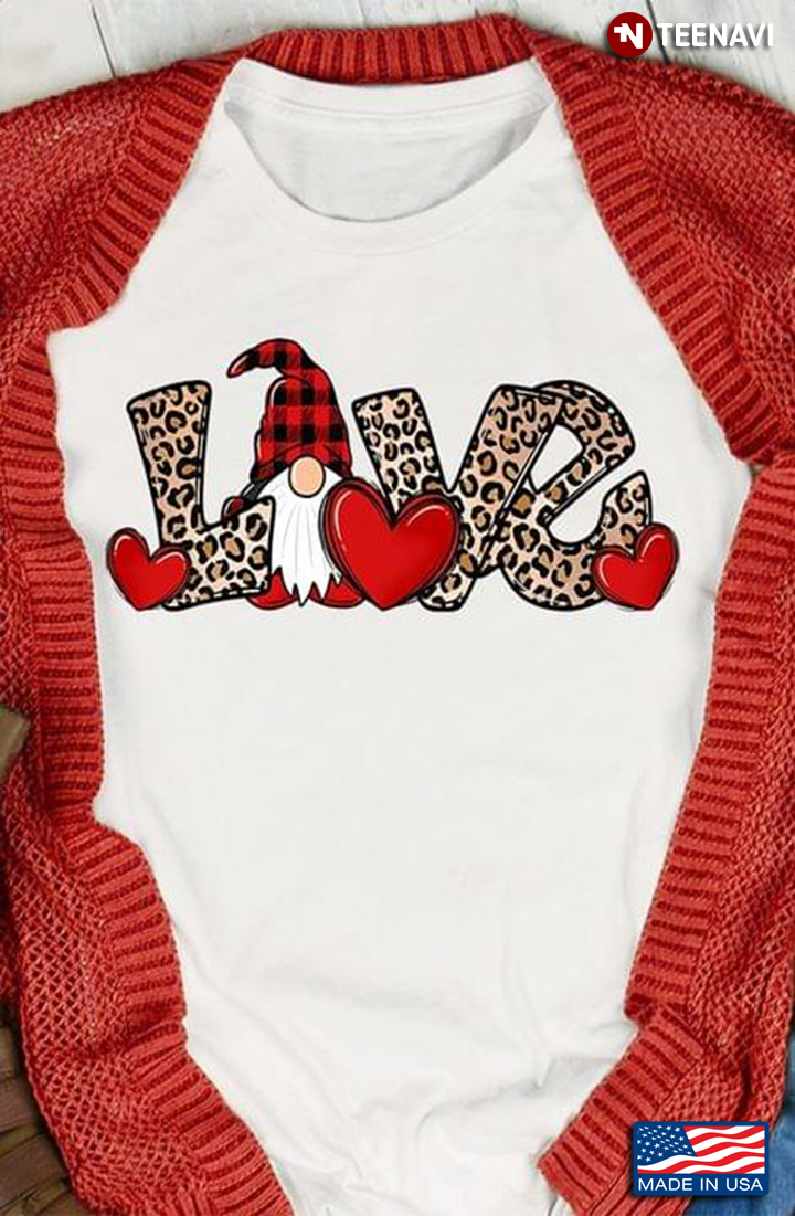 Love Gnome Leopard Merry Christmas