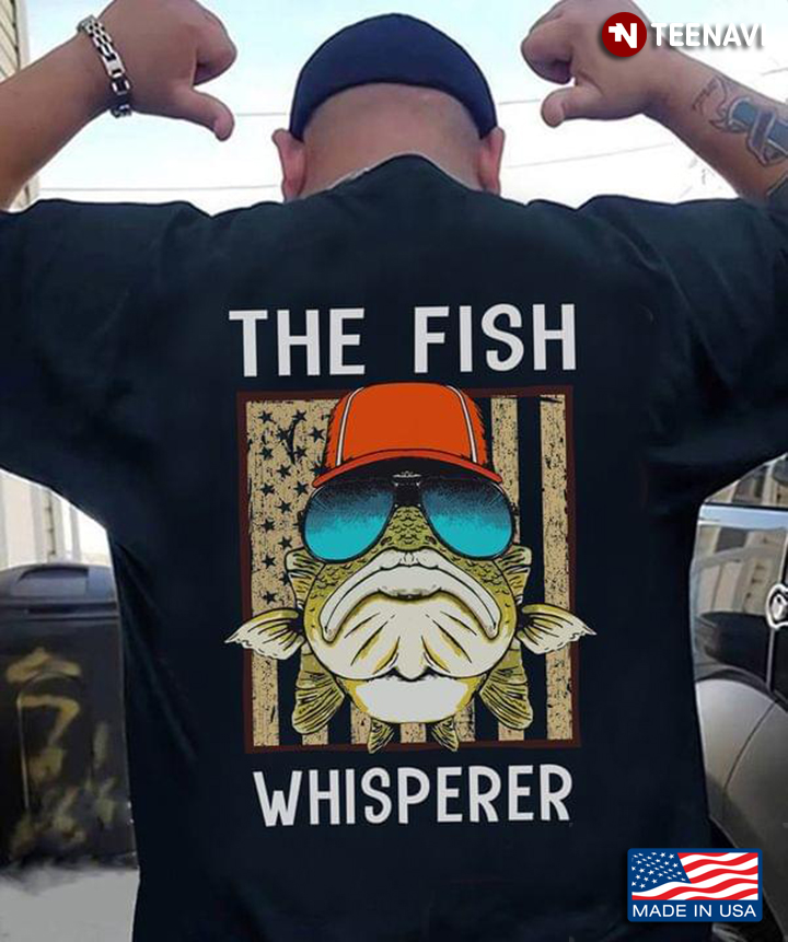 The Fish Whisperer American Flag for Fishing Lover