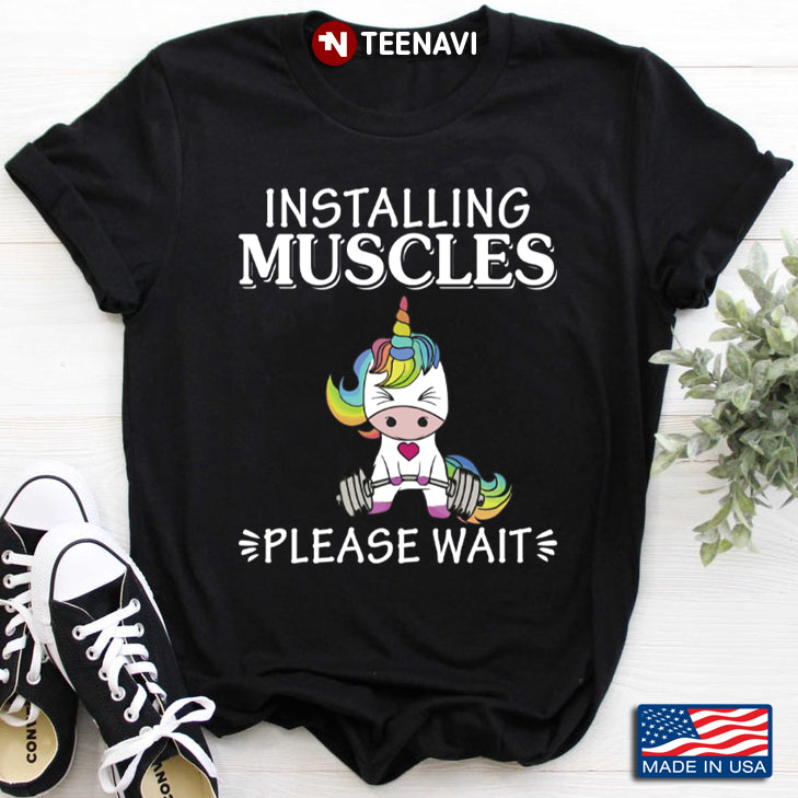 Unicorn Lifting Weights Installing Muscles Please Wait