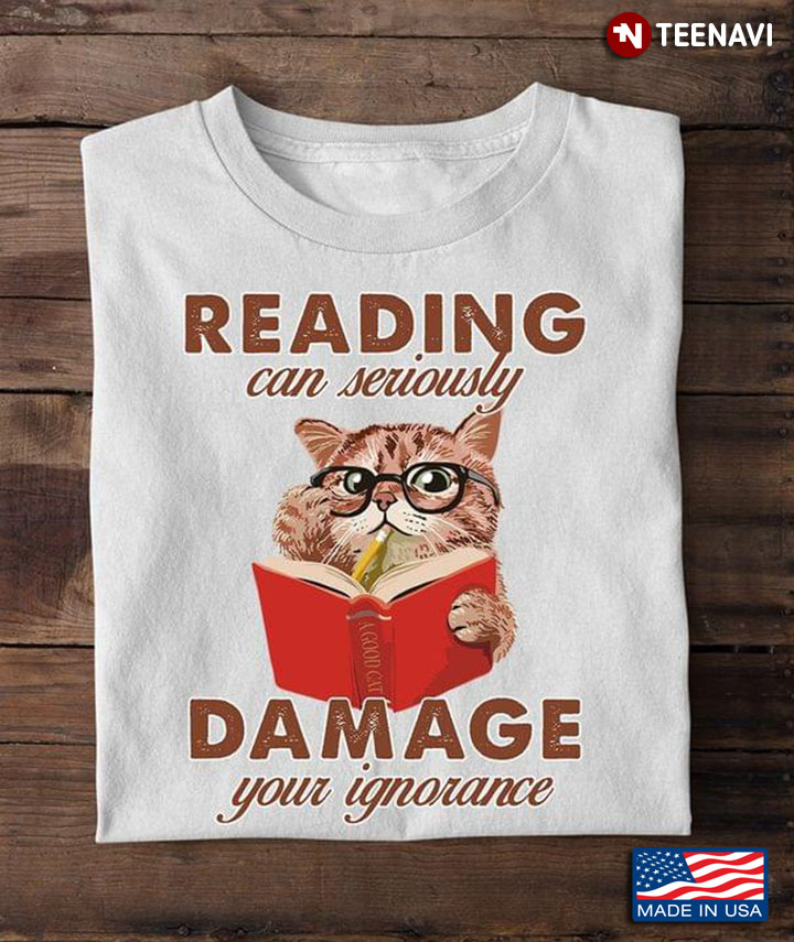 Cat Reading Can Seriously Damage Your Ignorance for Book Lover