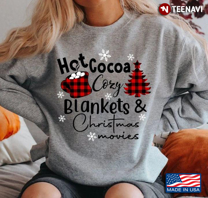 Hot Cocoa Cozy Blankets And Christmas Movies for Christmas