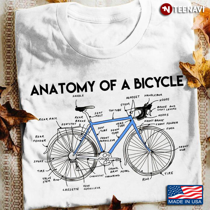 Anatomy Of A Bicycle Gifts for Cycling Lover