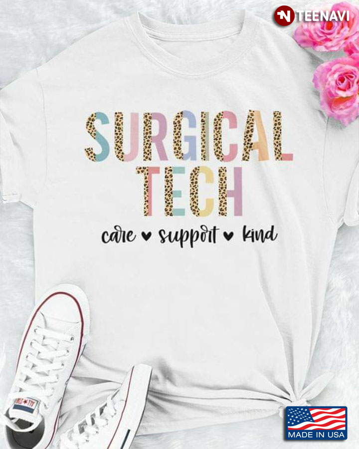 Surgical Tech Care Support Kind Leopard