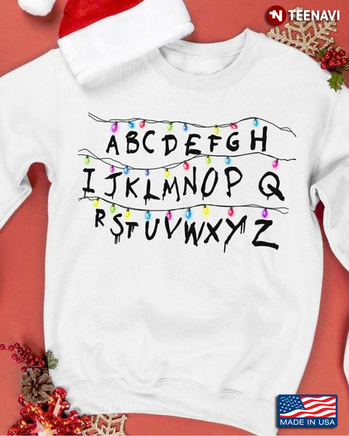 Funny Alphabet With Fairy Lights for Christmas