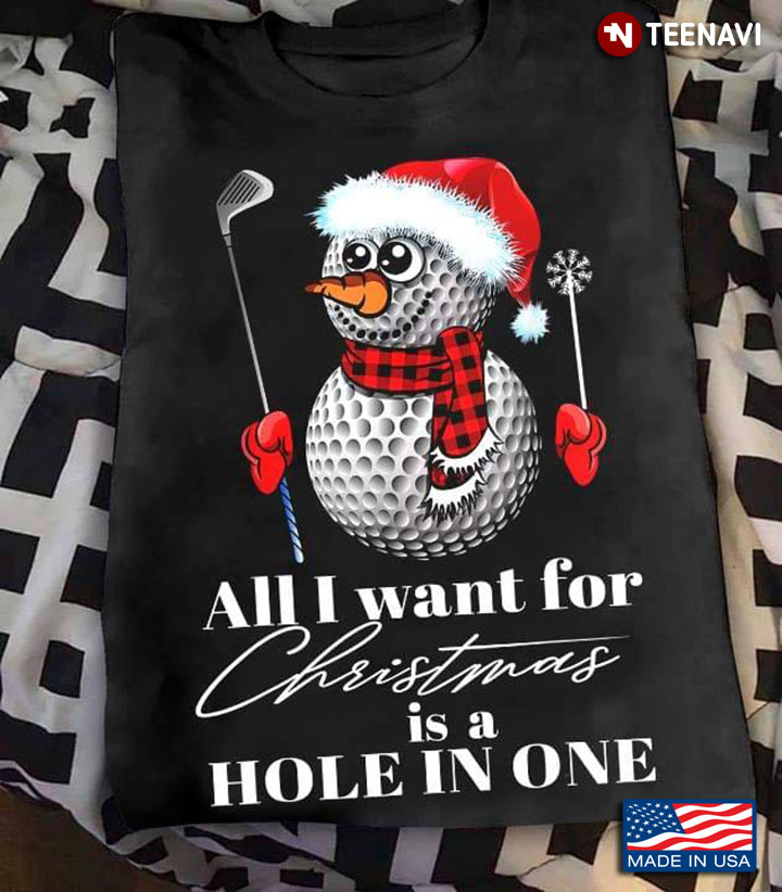 Golf Snowman All I Want For Christmas Is A Hole In One for Golf Lover