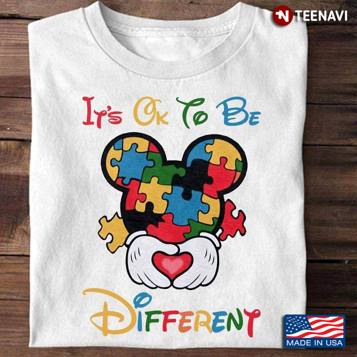 Mickey Mouse Autism Awareness It's Ok To Be Different