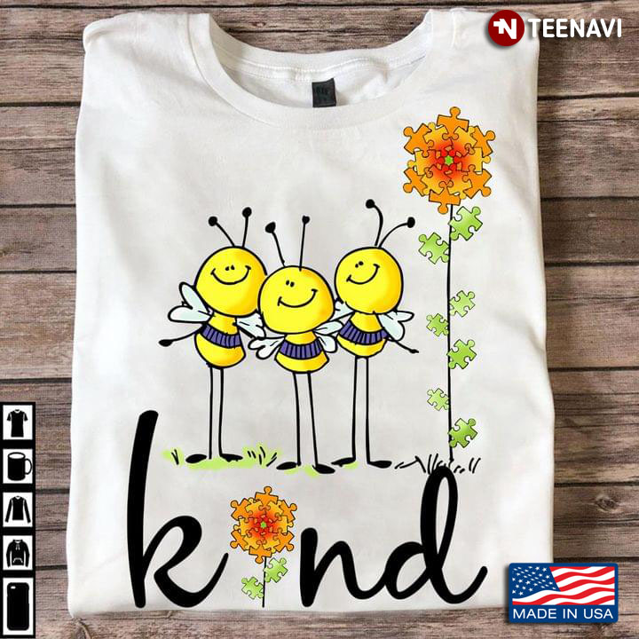 Autism Awareness Be Kind Cute Bees