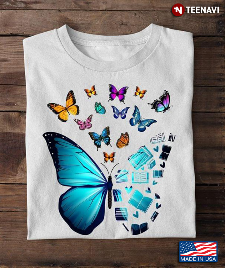 Butterflies And Books Design for Book Lover