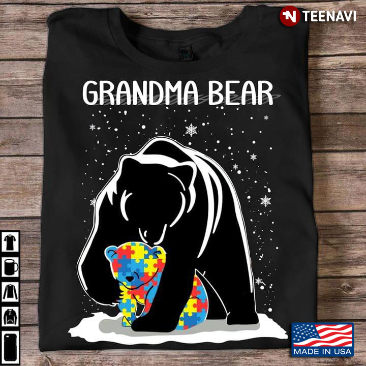 Grandma Bear Autism Awareness for Christmas