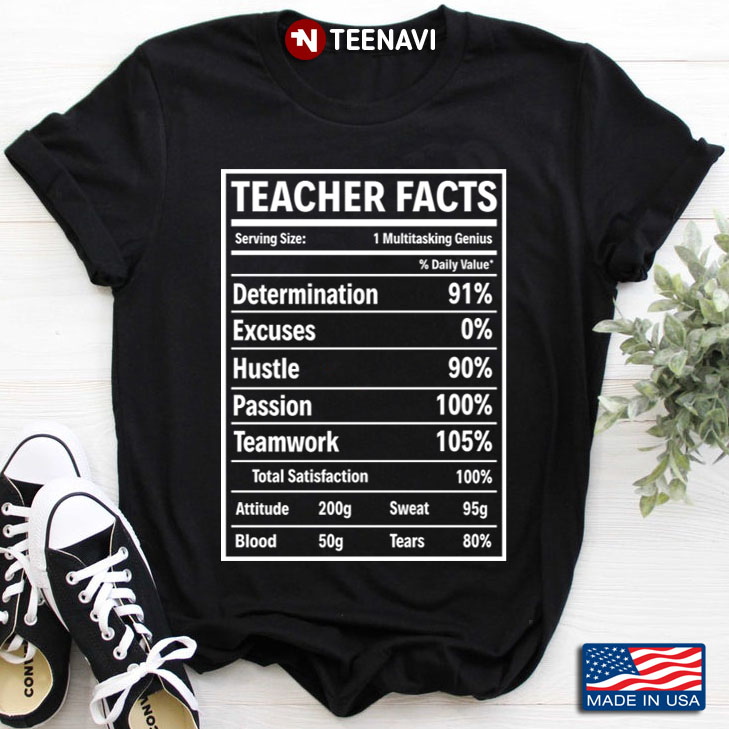 Teacher Facts Funny Design Gift for Teacher