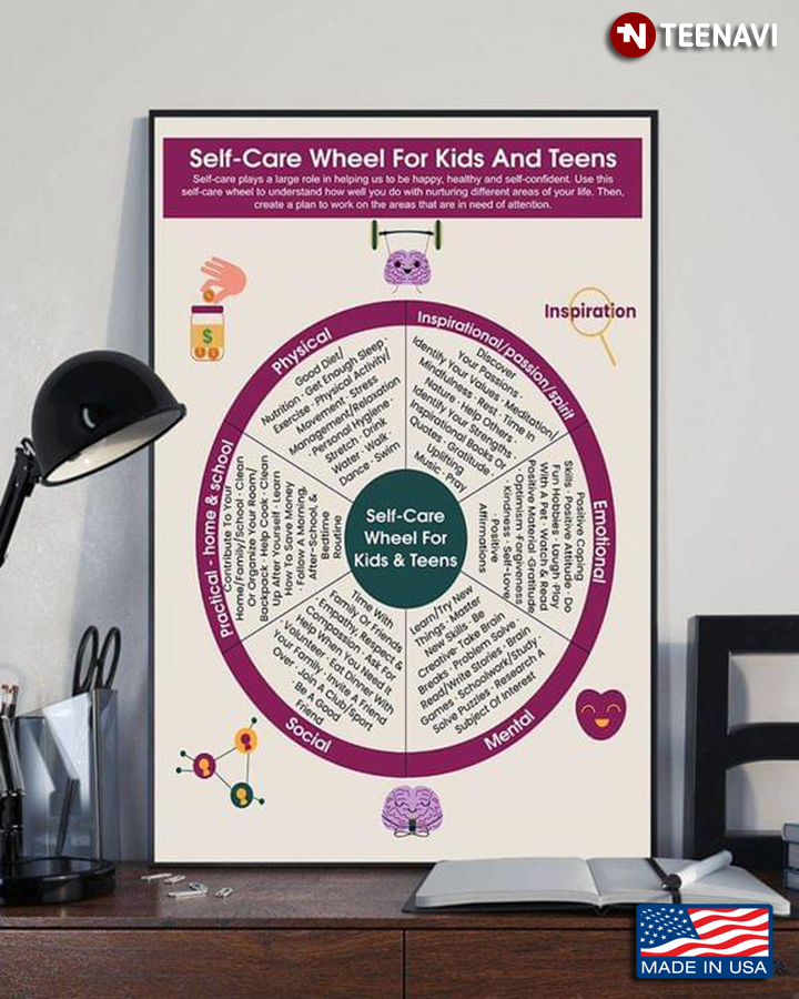Self-care Wheel For Kids And Teens