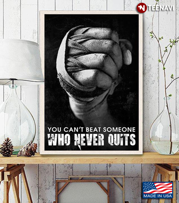 Vintage Injured Hand You Can’t Beat Someone Who Never Quits