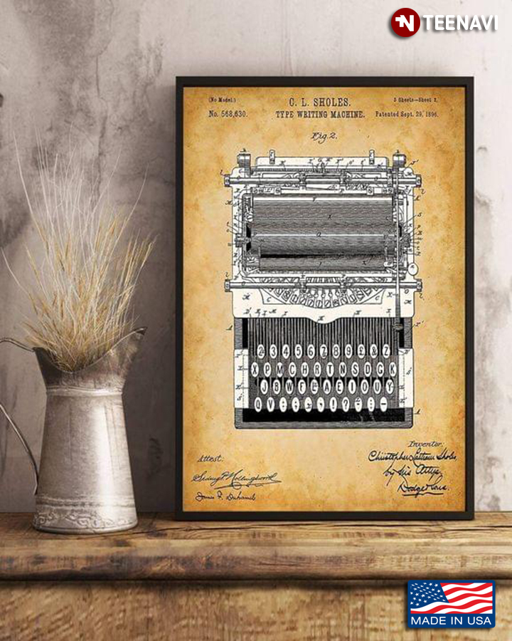 Vintage Type Writing Machine C.L.Sholes