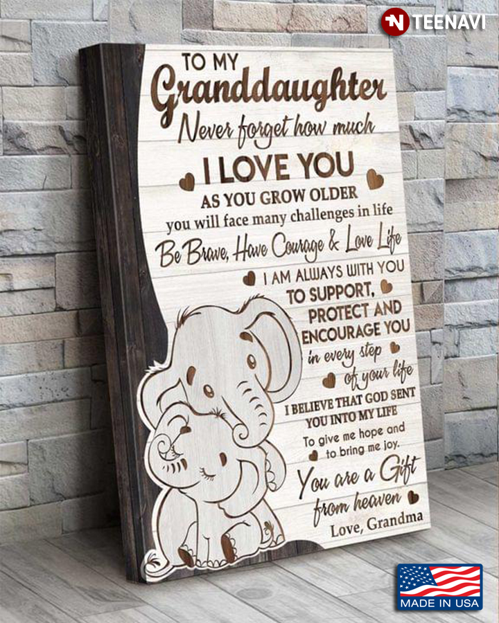 Elephants To My Granddaughter Never Forget How Much I Love You