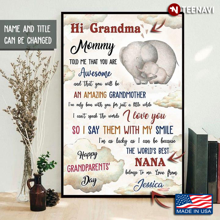 Personalized Mommy Told Me That You Are Awesome & That You'll Be An Amazing Grandmother